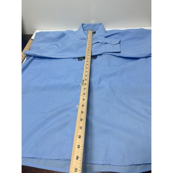 Big and Tall Dress Shirt Blue Mens Button Up Collared Top INC Size XXL,New as Is - Picture 9 of 11